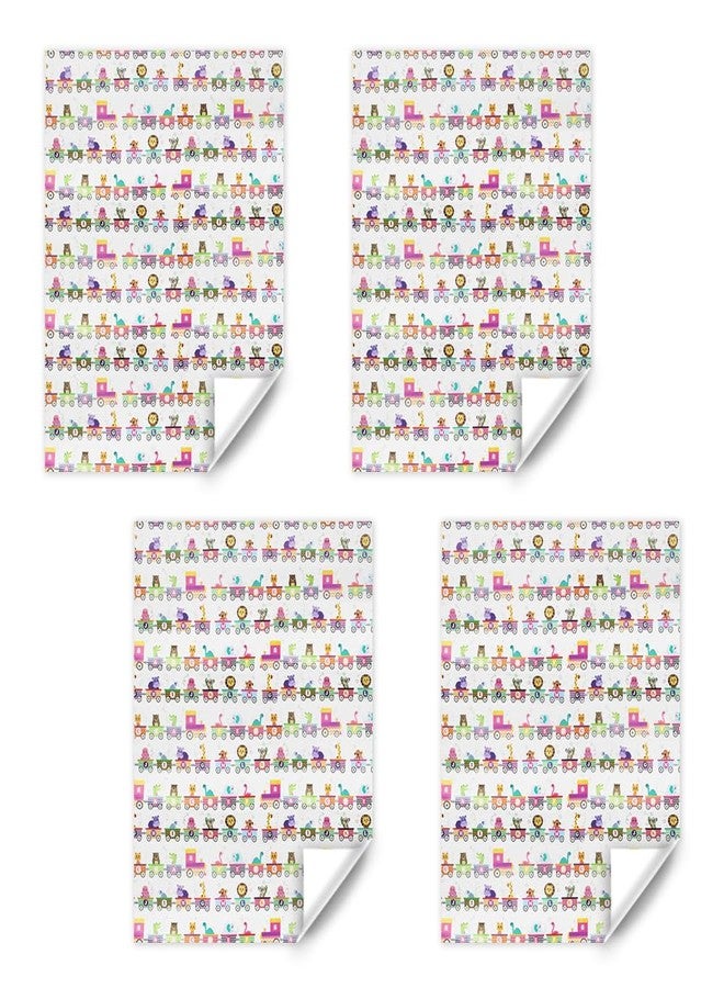 Boerni Cartoon Wrapping Paper for Kids,4 Sheet Alphabet Train with Animal Design Gift Wrapping Paper Giraffe Lion Koala Elephant Wrapping Paper 20 x 28 Inch for Baby Shower Birthday Boys Girls Gift Wrap - Image 3